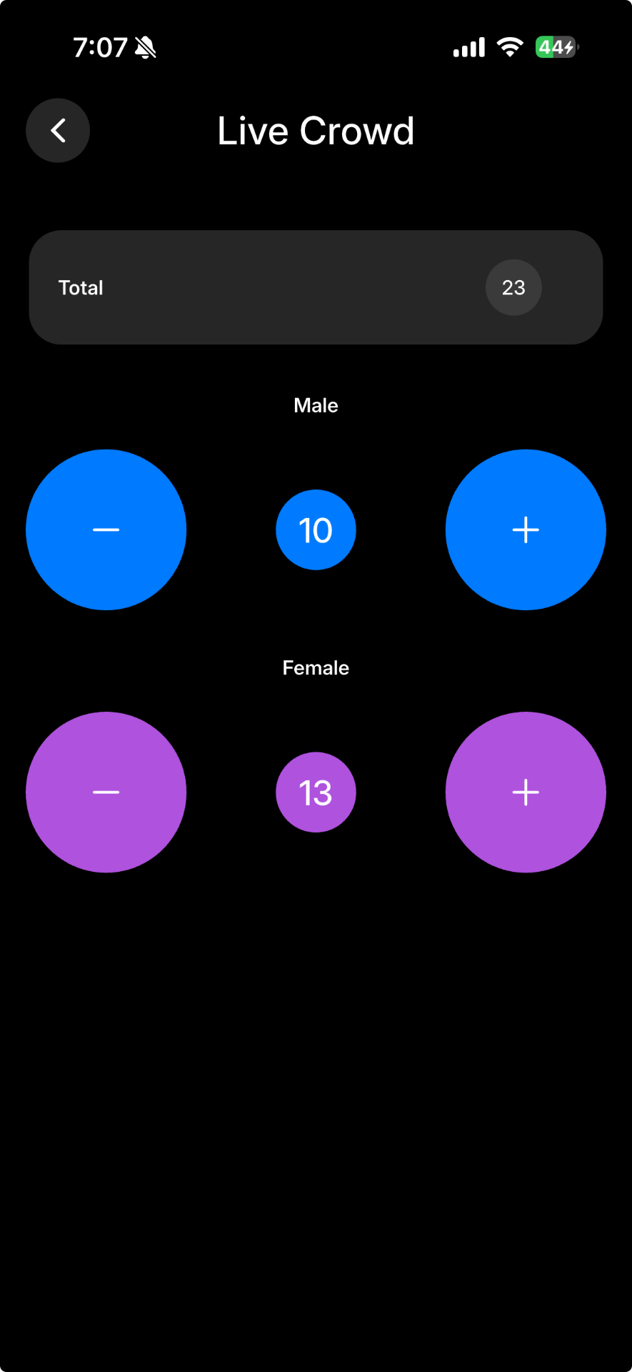 Live Crowd mobile app